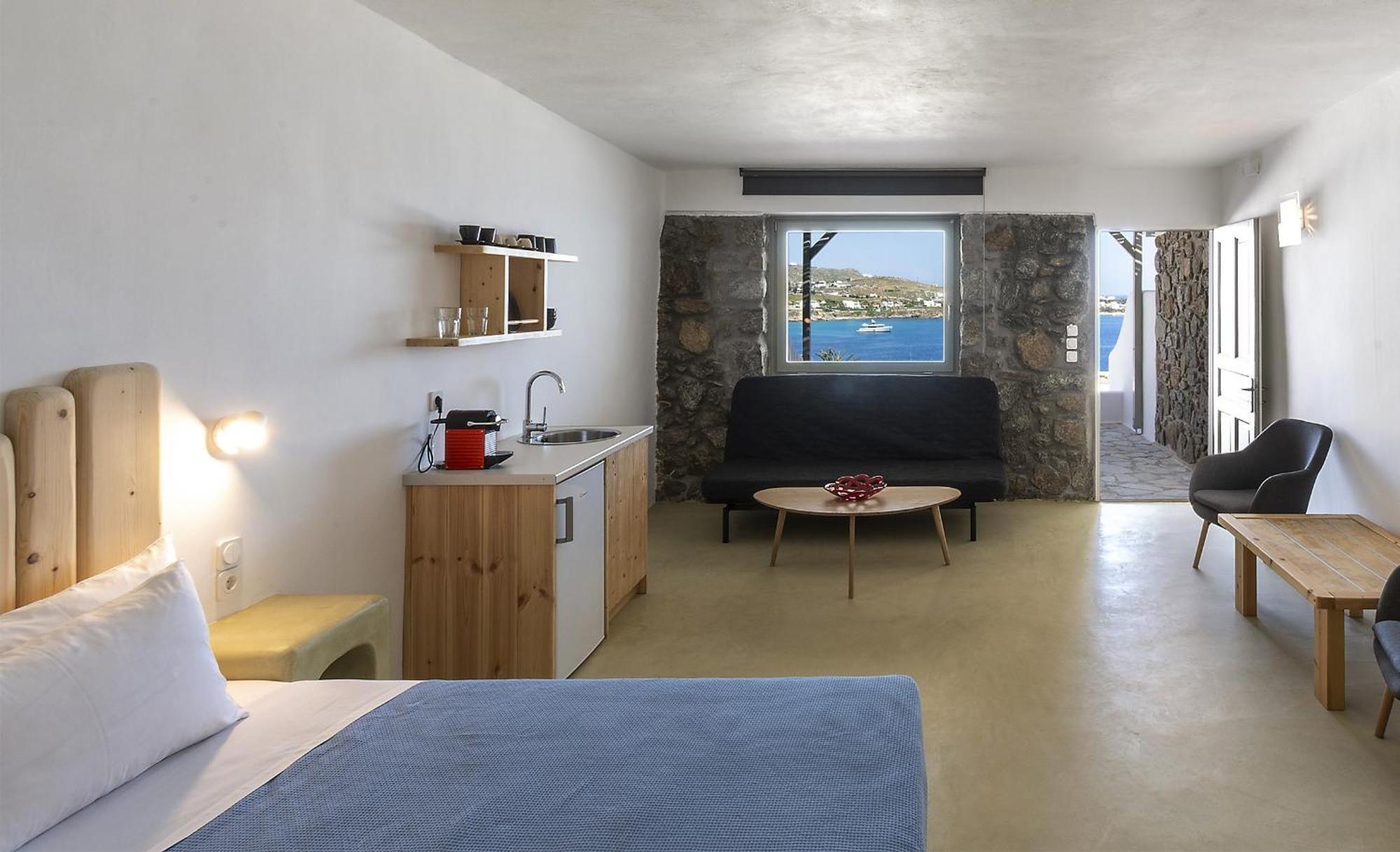 プサロウ Mykonos Azureアパートホテル エクステリア 写真