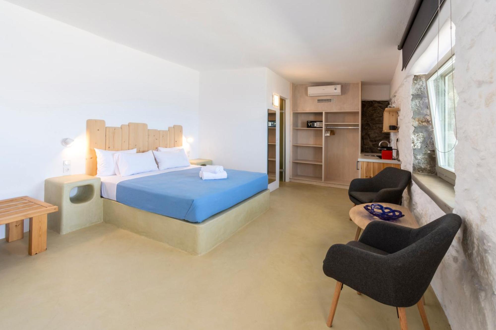 プサロウ Mykonos Azureアパートホテル 部屋 写真