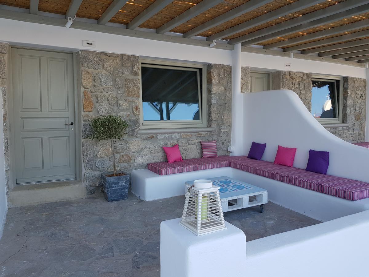 プサロウ Mykonos Azureアパートホテル エクステリア 写真